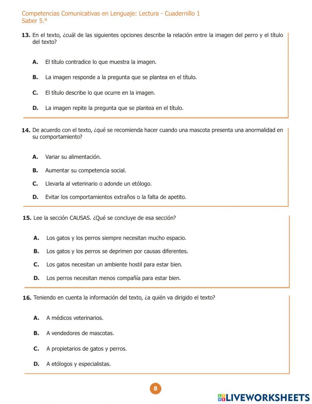 Evaluar para avanzar - lenguaje 5