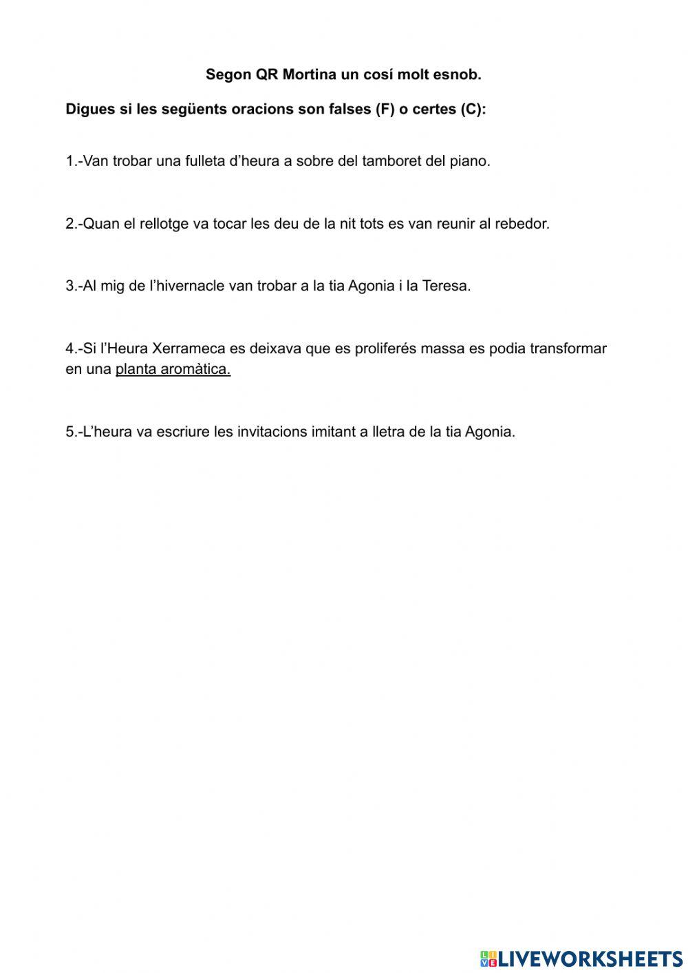 Qr 3 Mortina i un cosí molt esnob