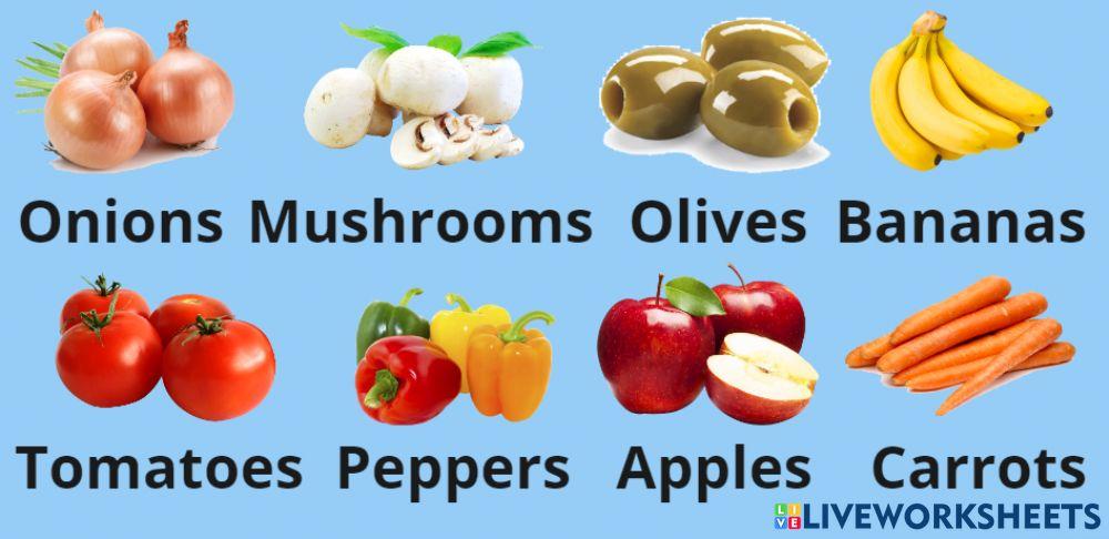 Fruits and vegetables