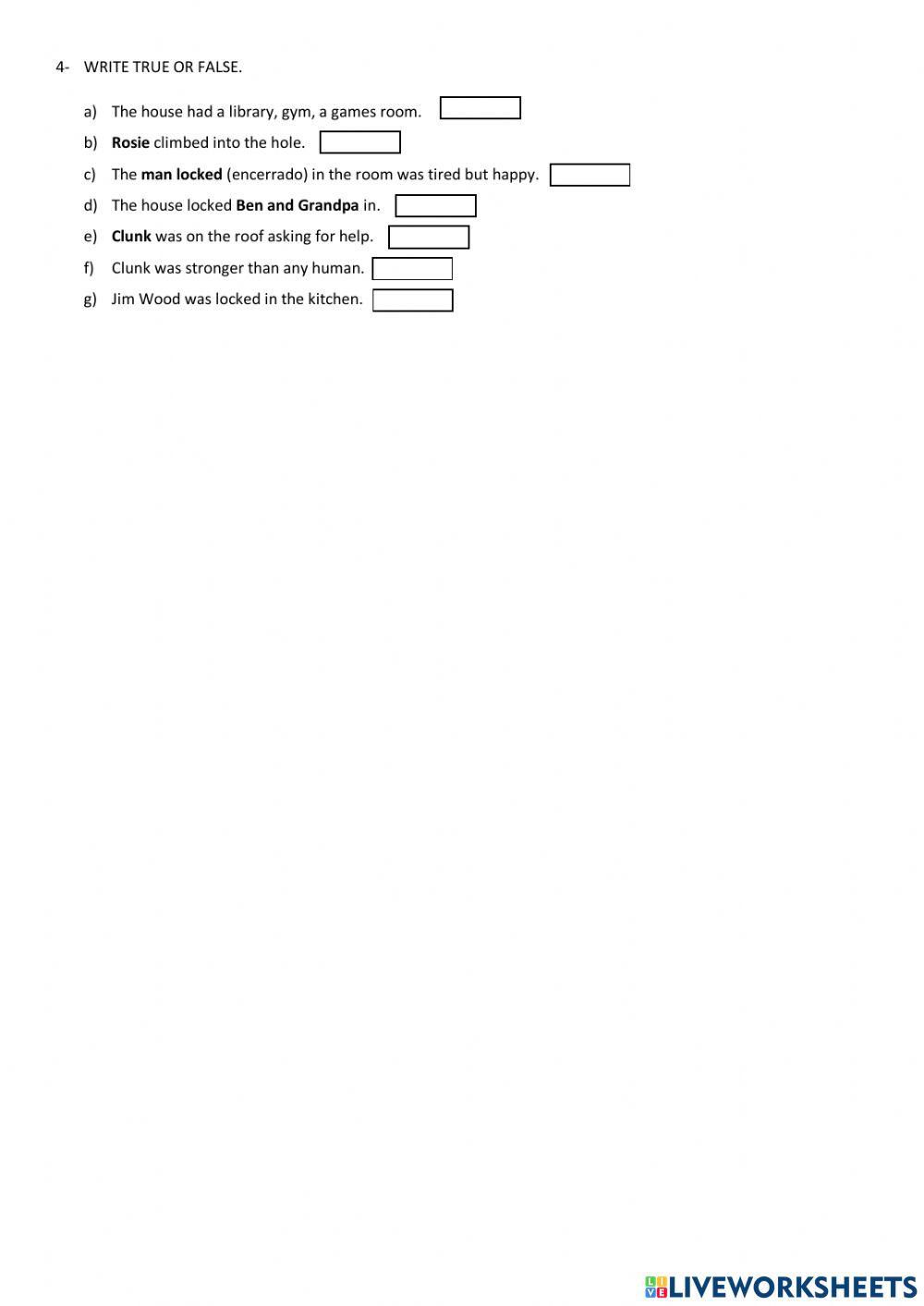 Mad House reading test