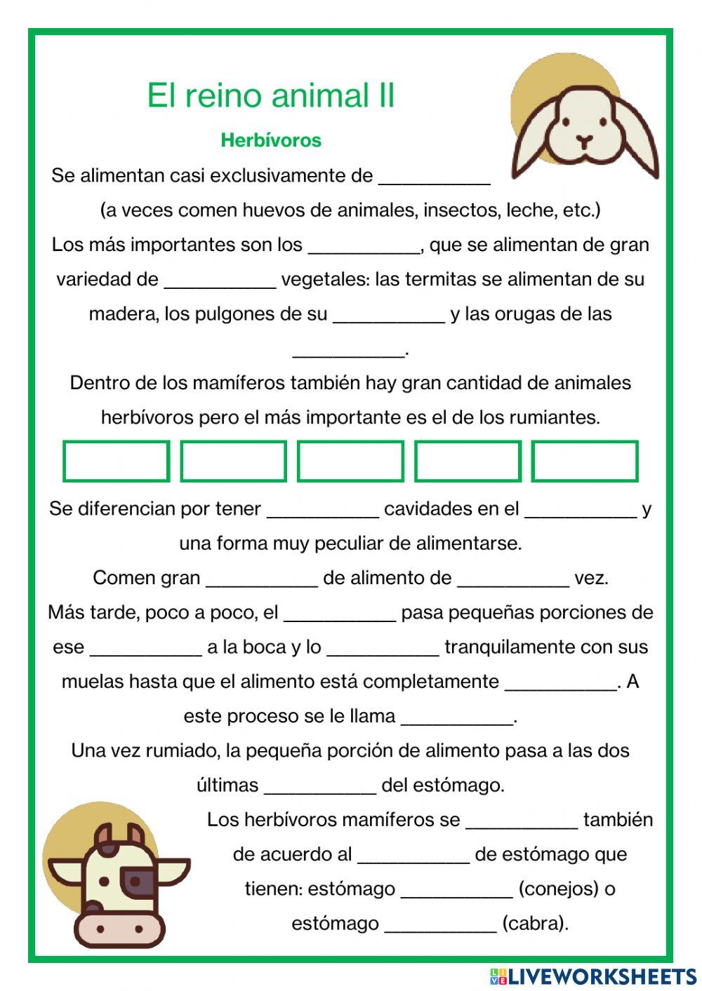 El reino animal II - Herbívoros