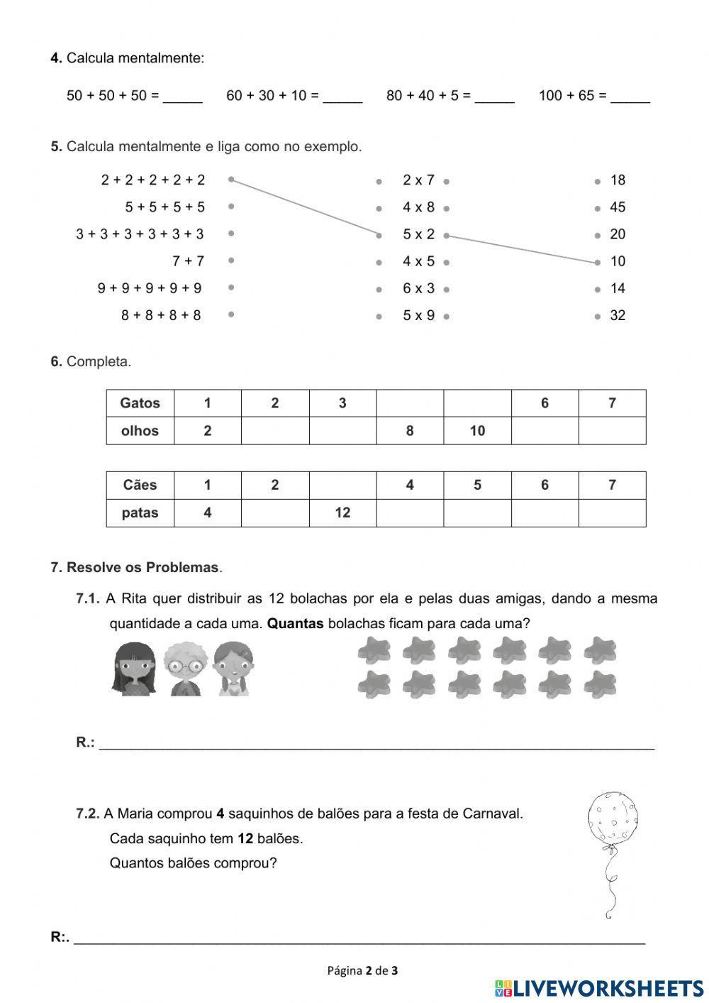 Ficha Intercalar Matemática-partilha