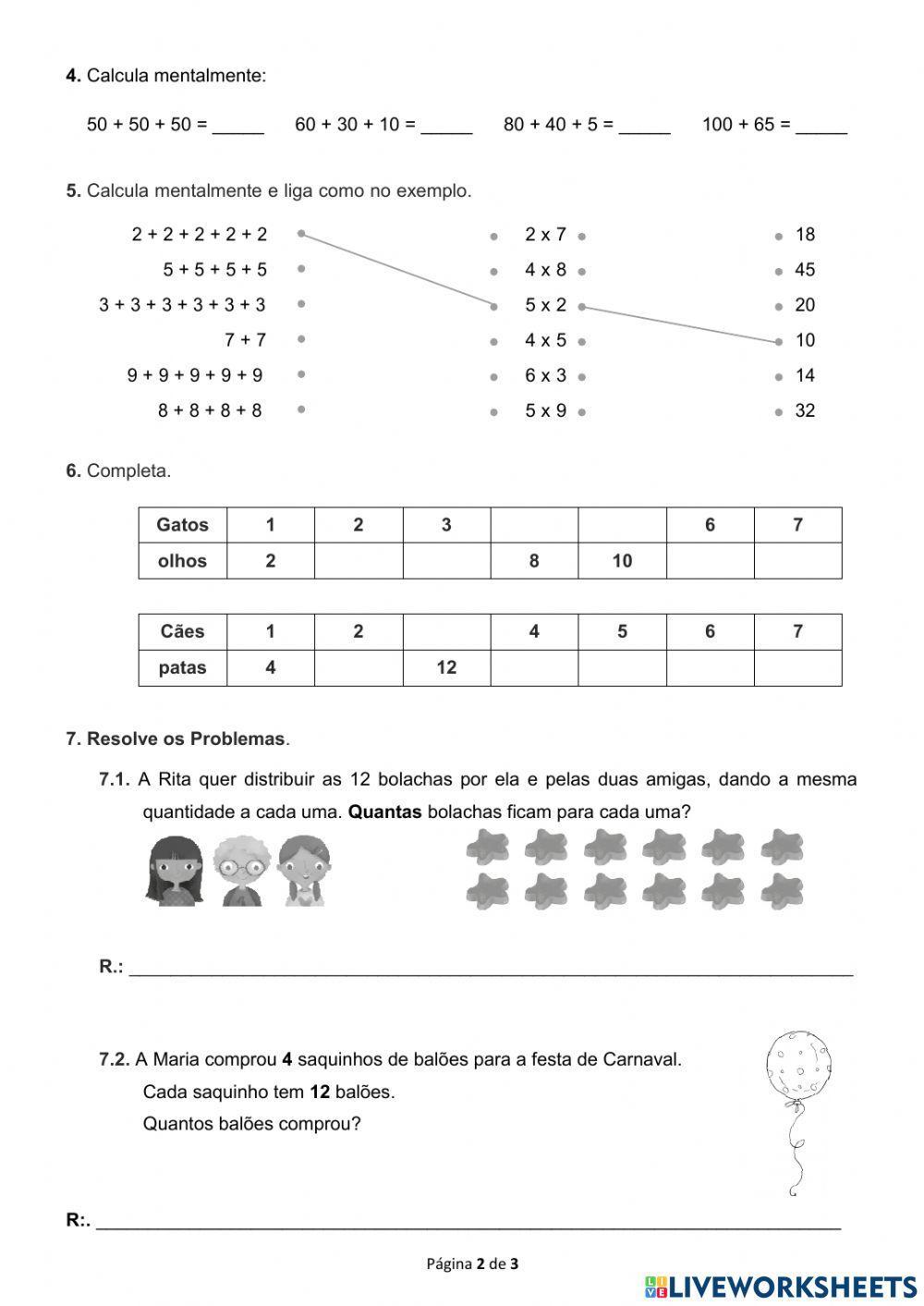 Ficha Intercalar Matemática-partilha
