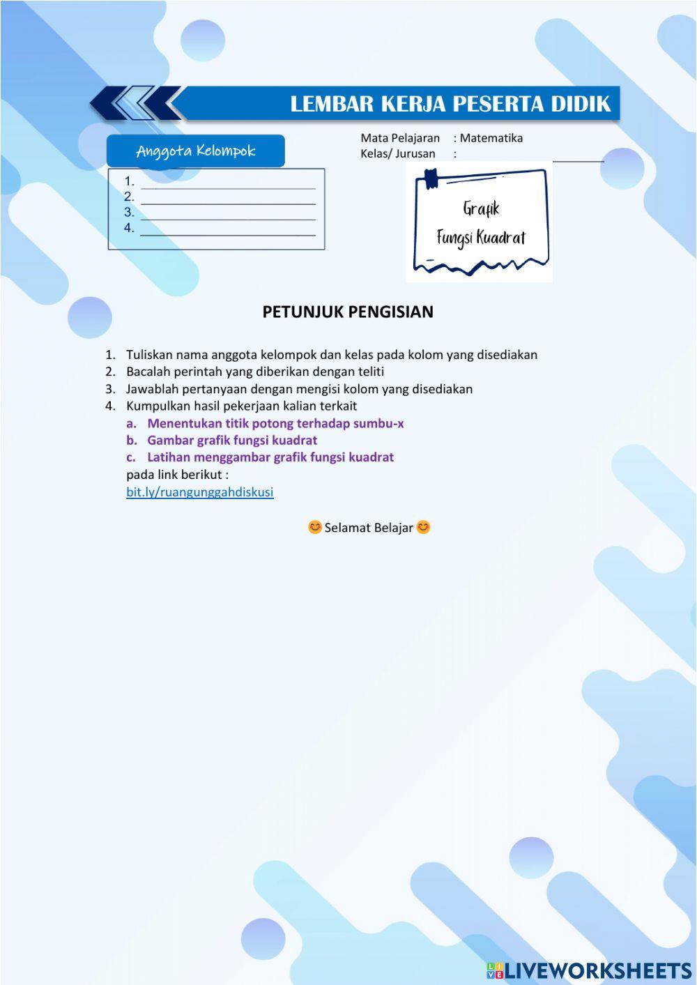 Grafik Fungsi Kuadrat