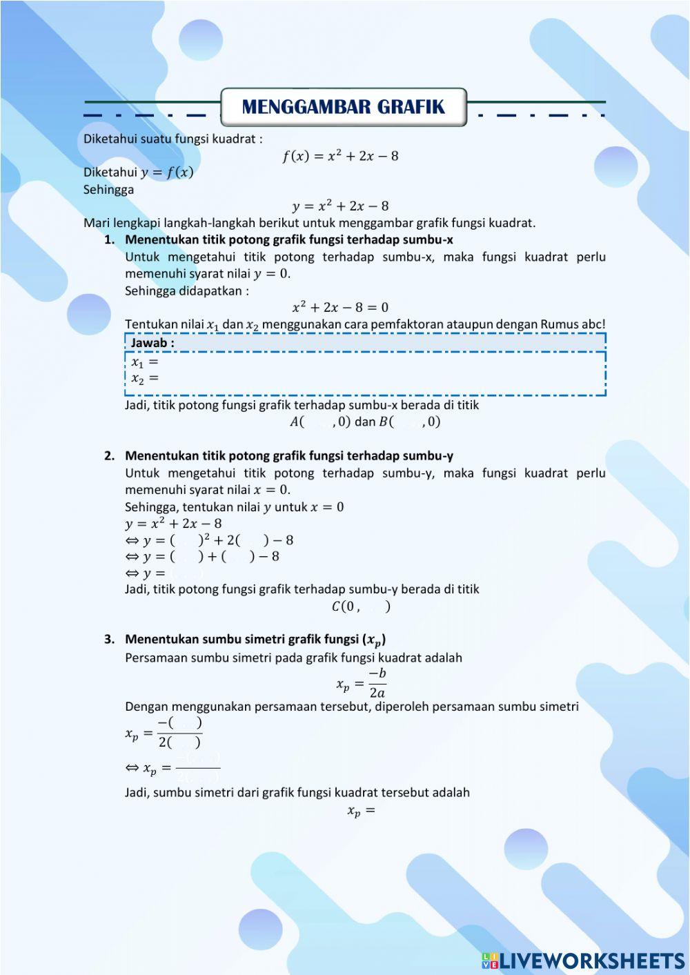 Grafik Fungsi Kuadrat