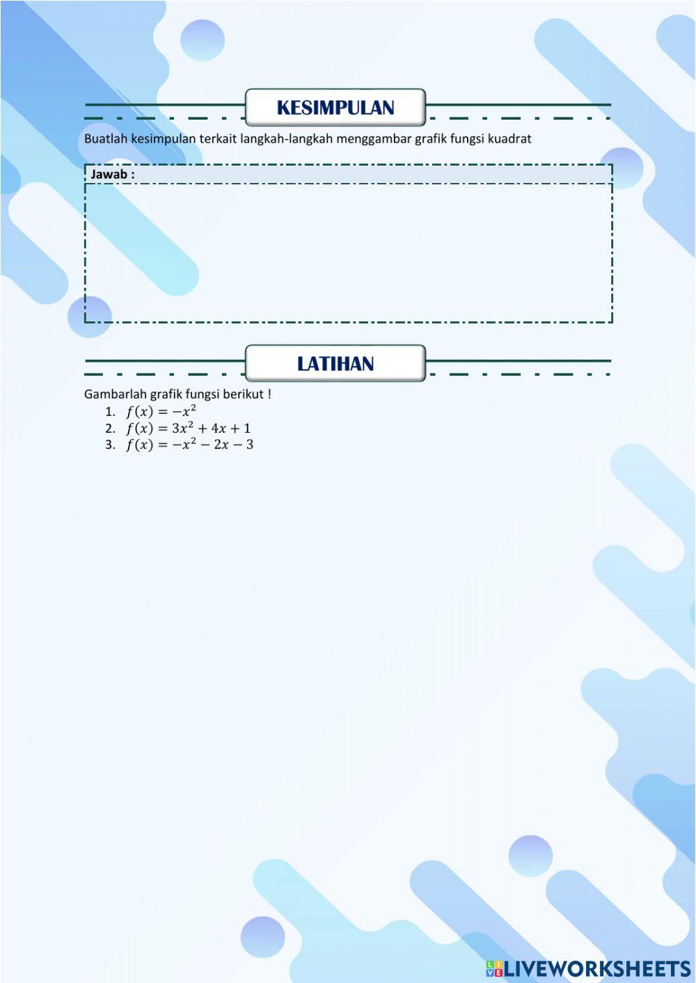 Grafik Fungsi Kuadrat