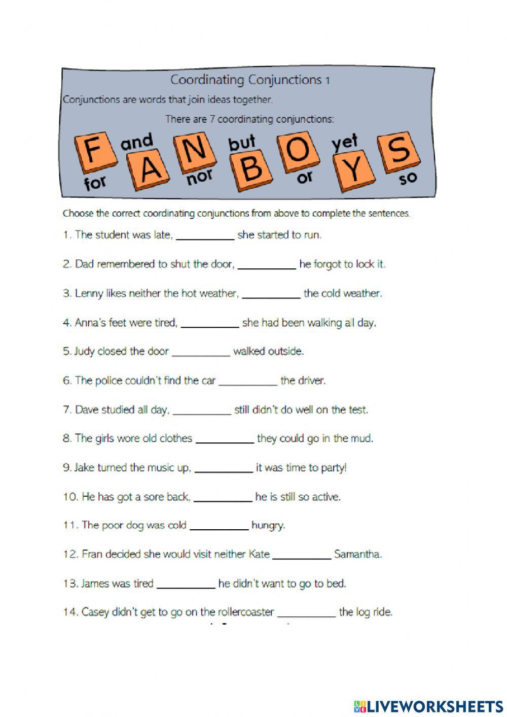 compound-sentences-fanboys-worksheet-live-worksheets