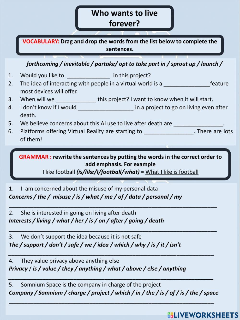 Who Wants to Live Forever?