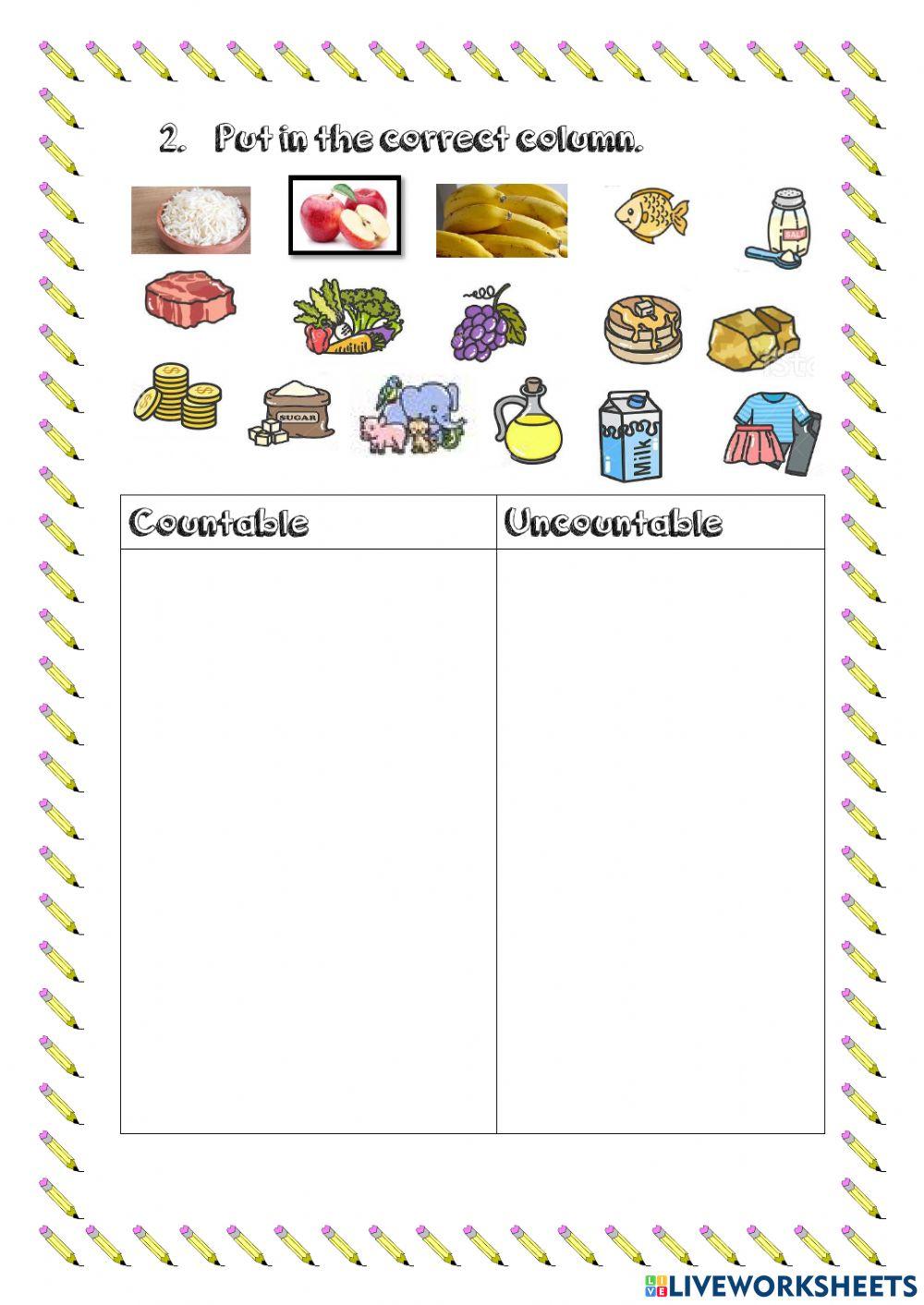 Countable and uncountable
