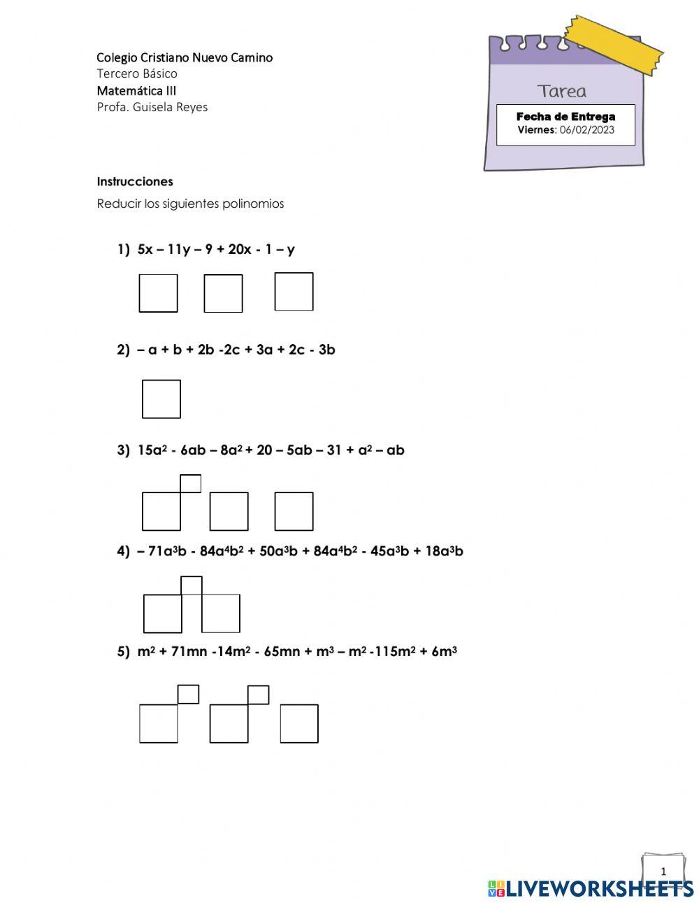 Reducción de polinomios