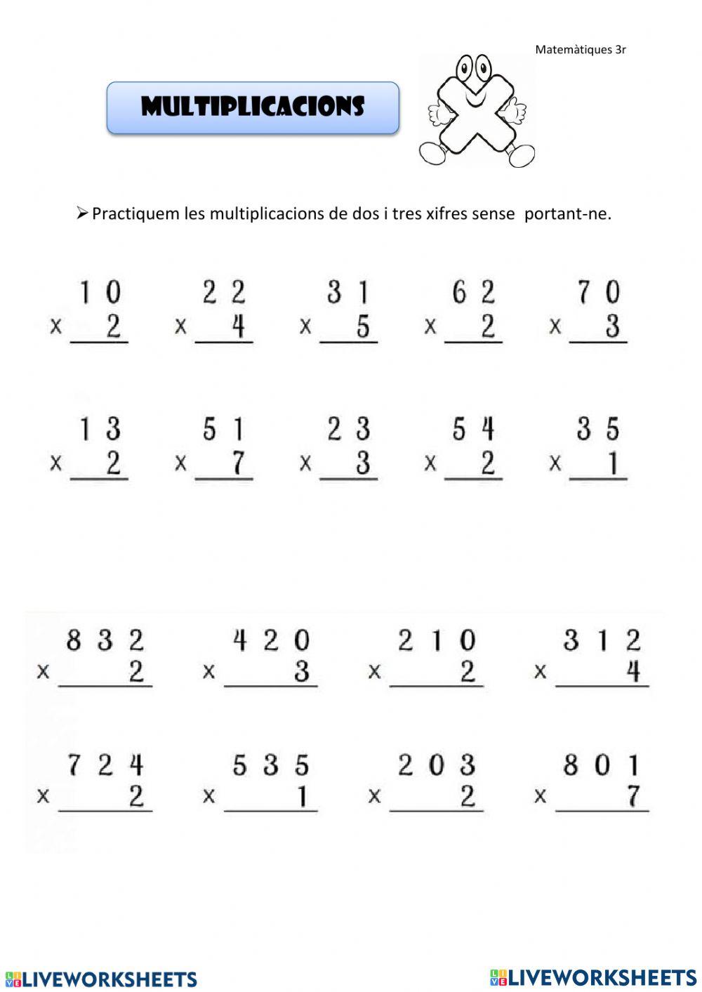 Practiquem la taula del 3
