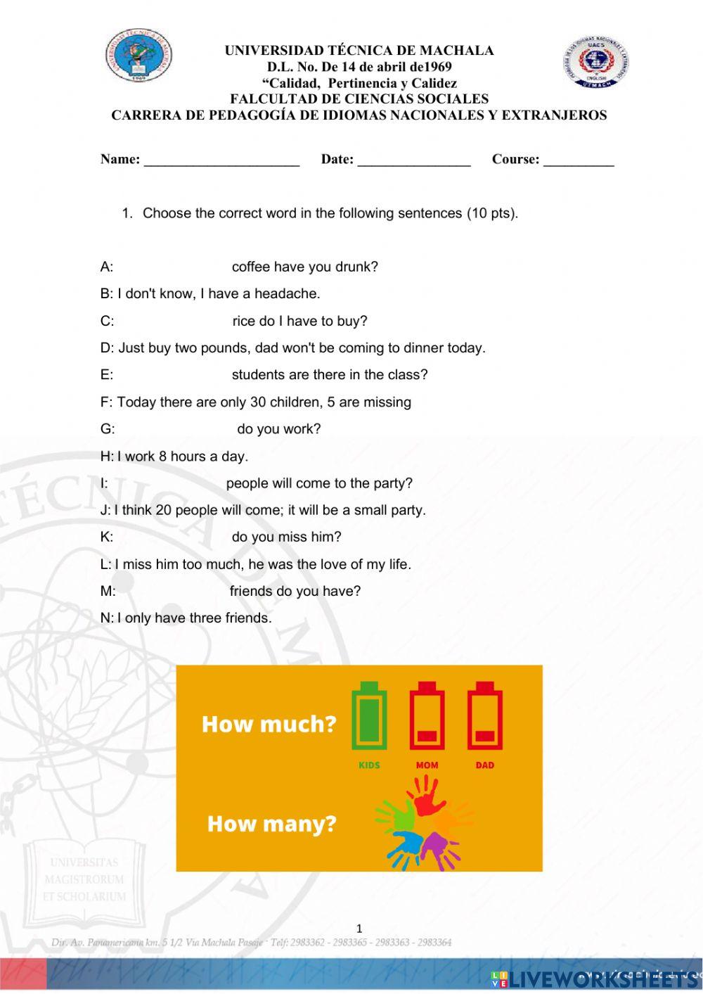 Countable and uncountable sentences
