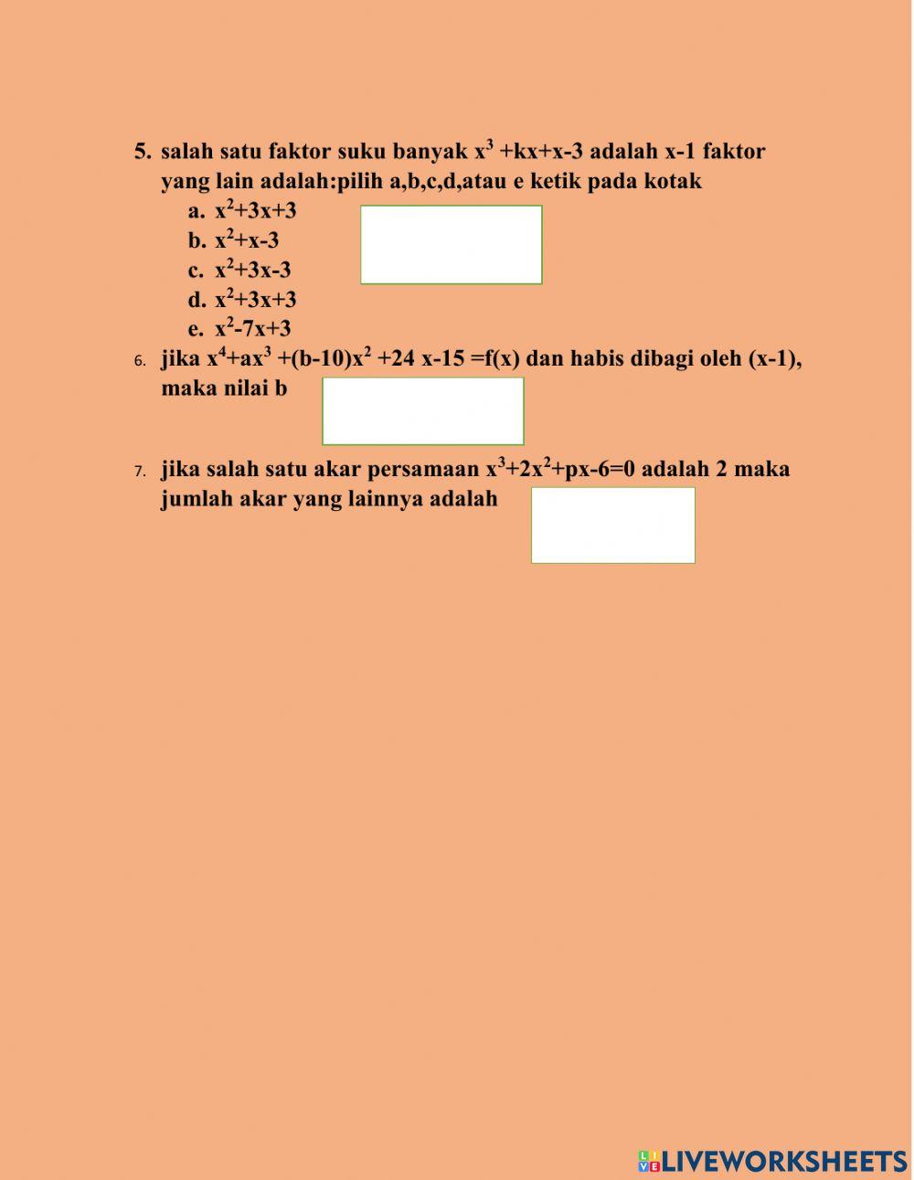 Ulangan harian polinomial