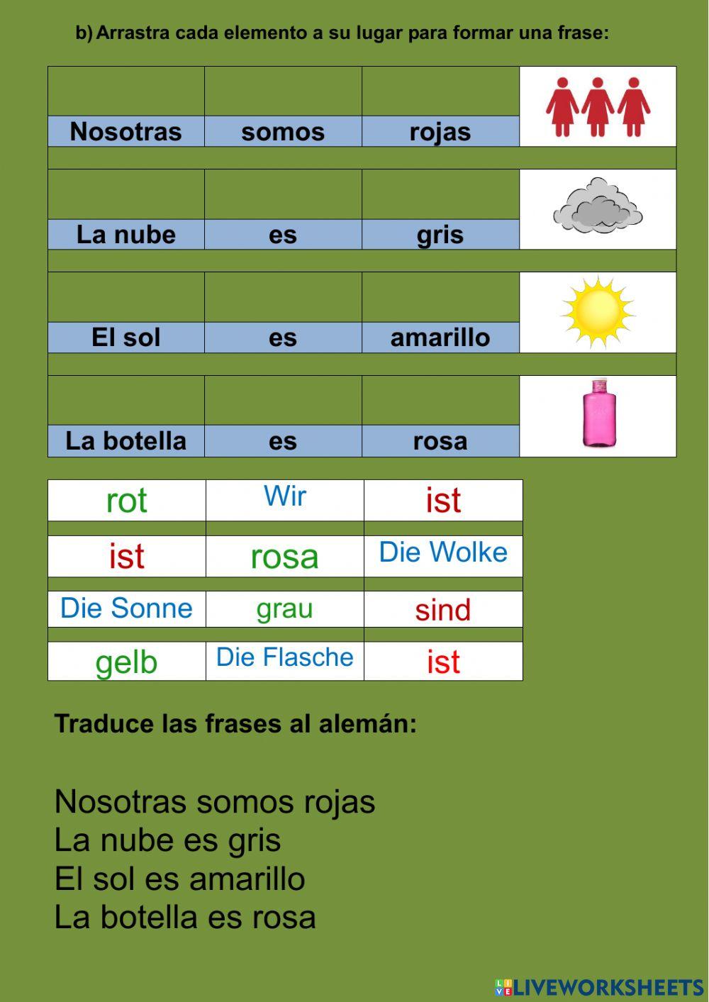 Wortschatz Vocabulario