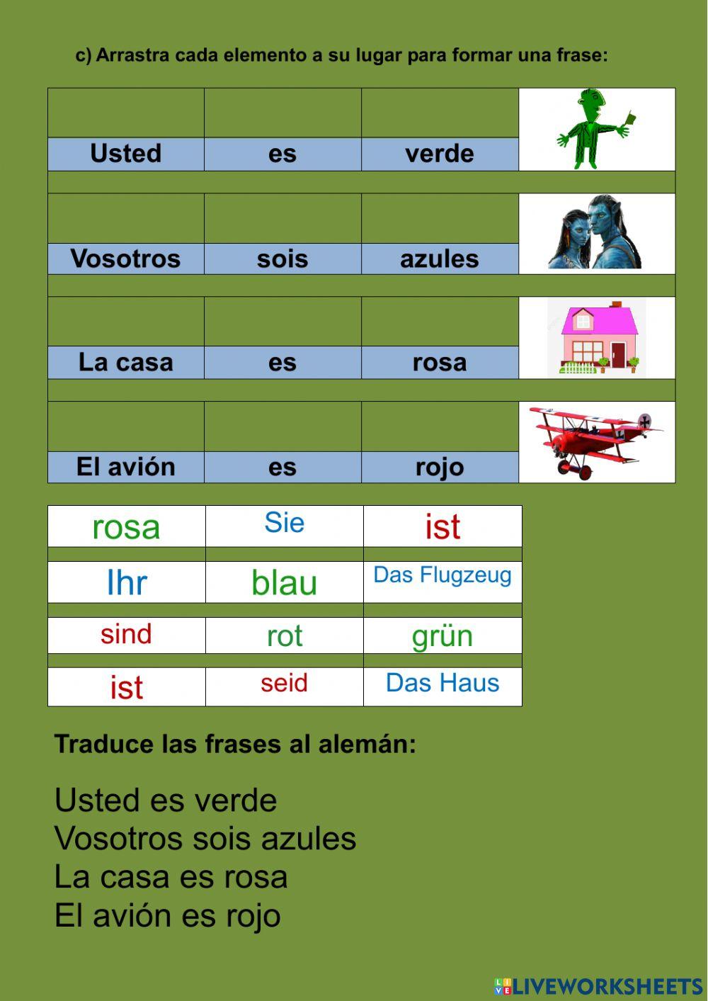 Wortschatz Vocabulario