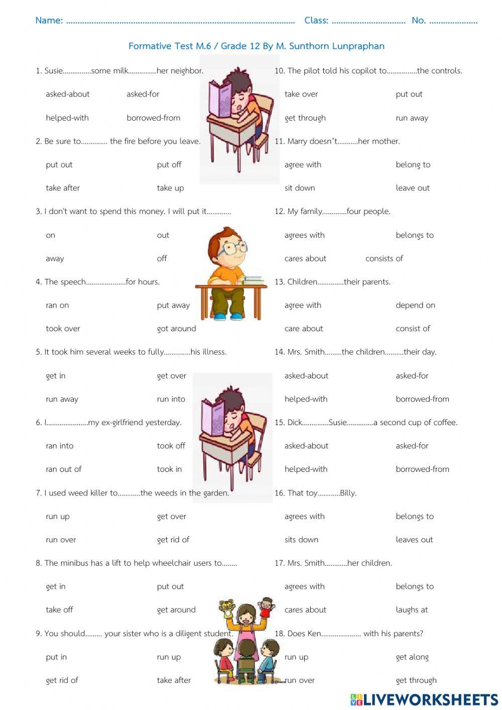 Phrasal verve-Adj with ing-ed-Transitions