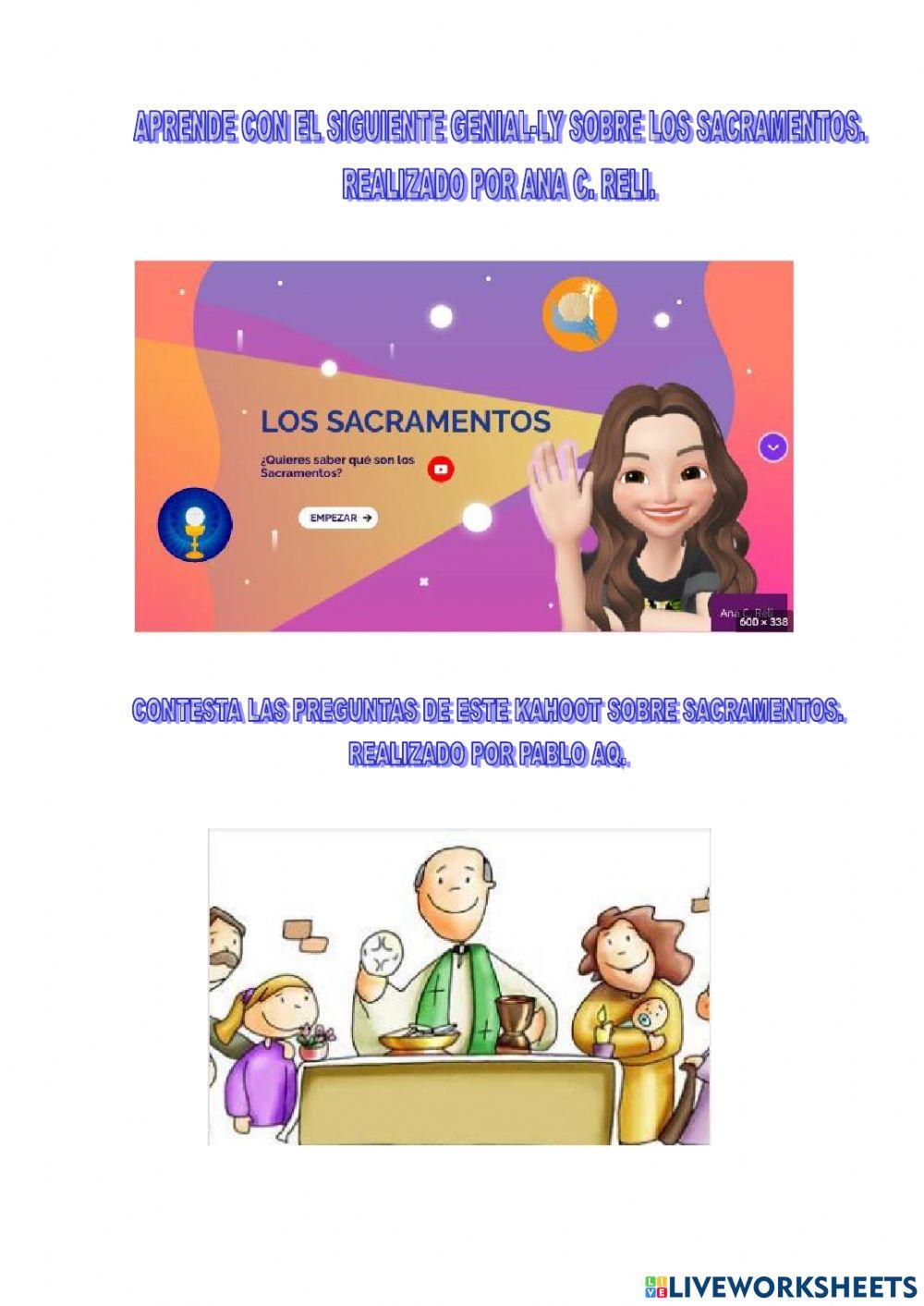 Juega con los sacramentos