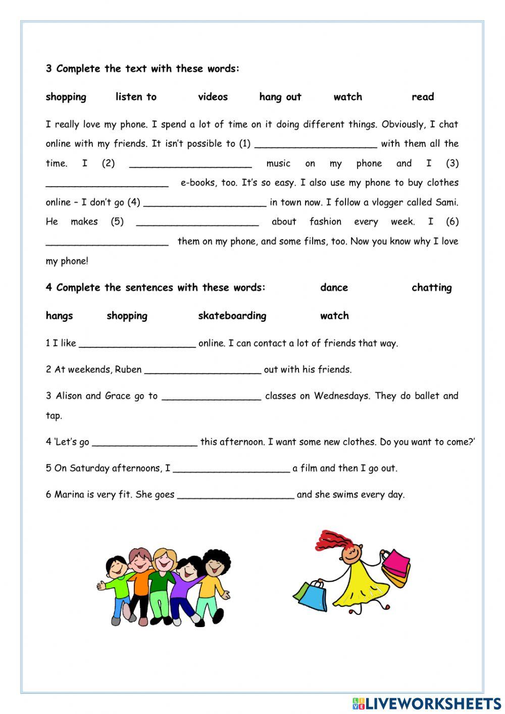 Free time activities