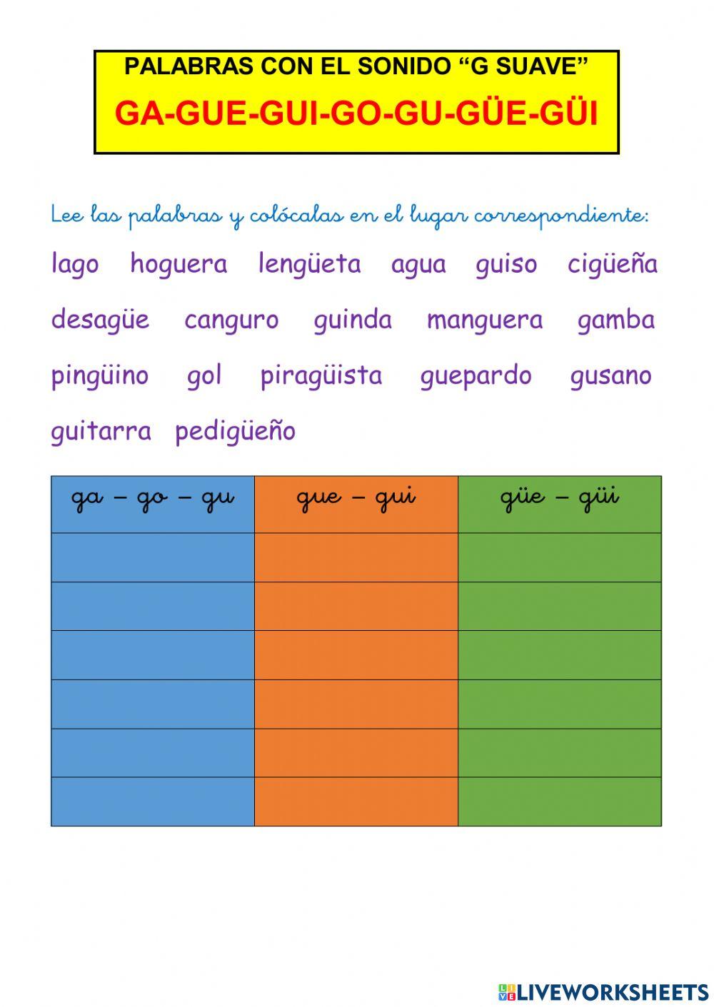2285795 | Palabras con sonido g suave | jorgemateossancho