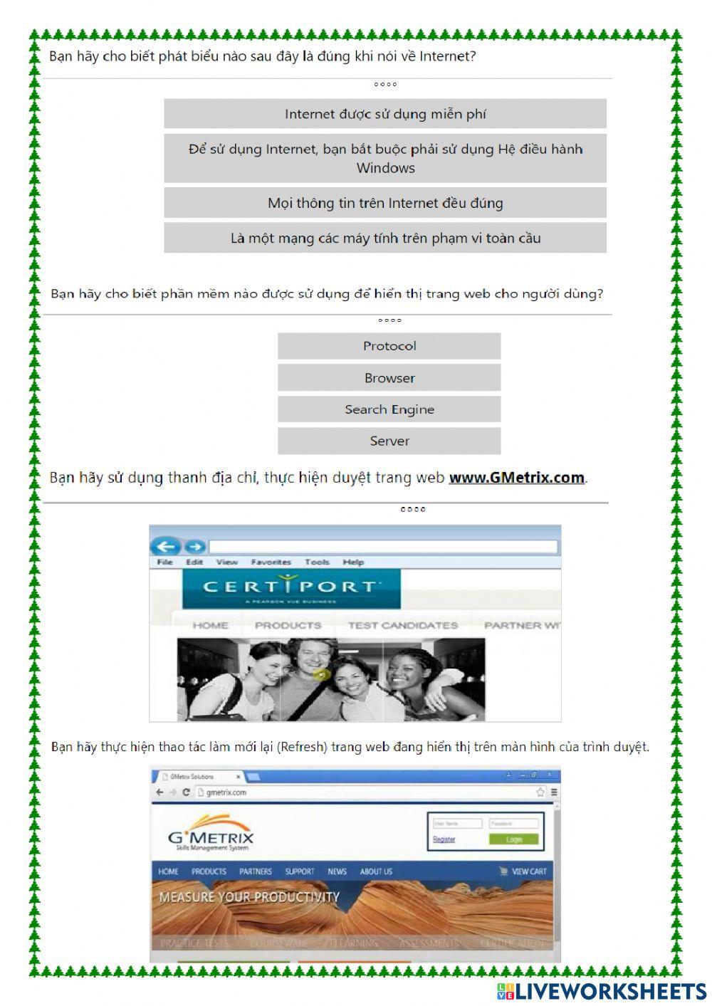 Khối 5 - GMetrix - Exam 1A