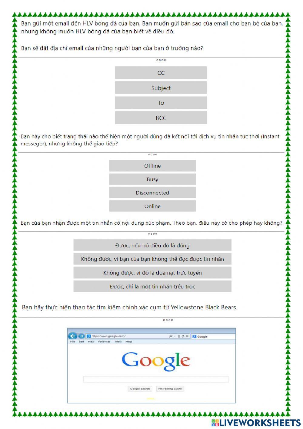 Khối 5 - GMetrix - Exam 1A