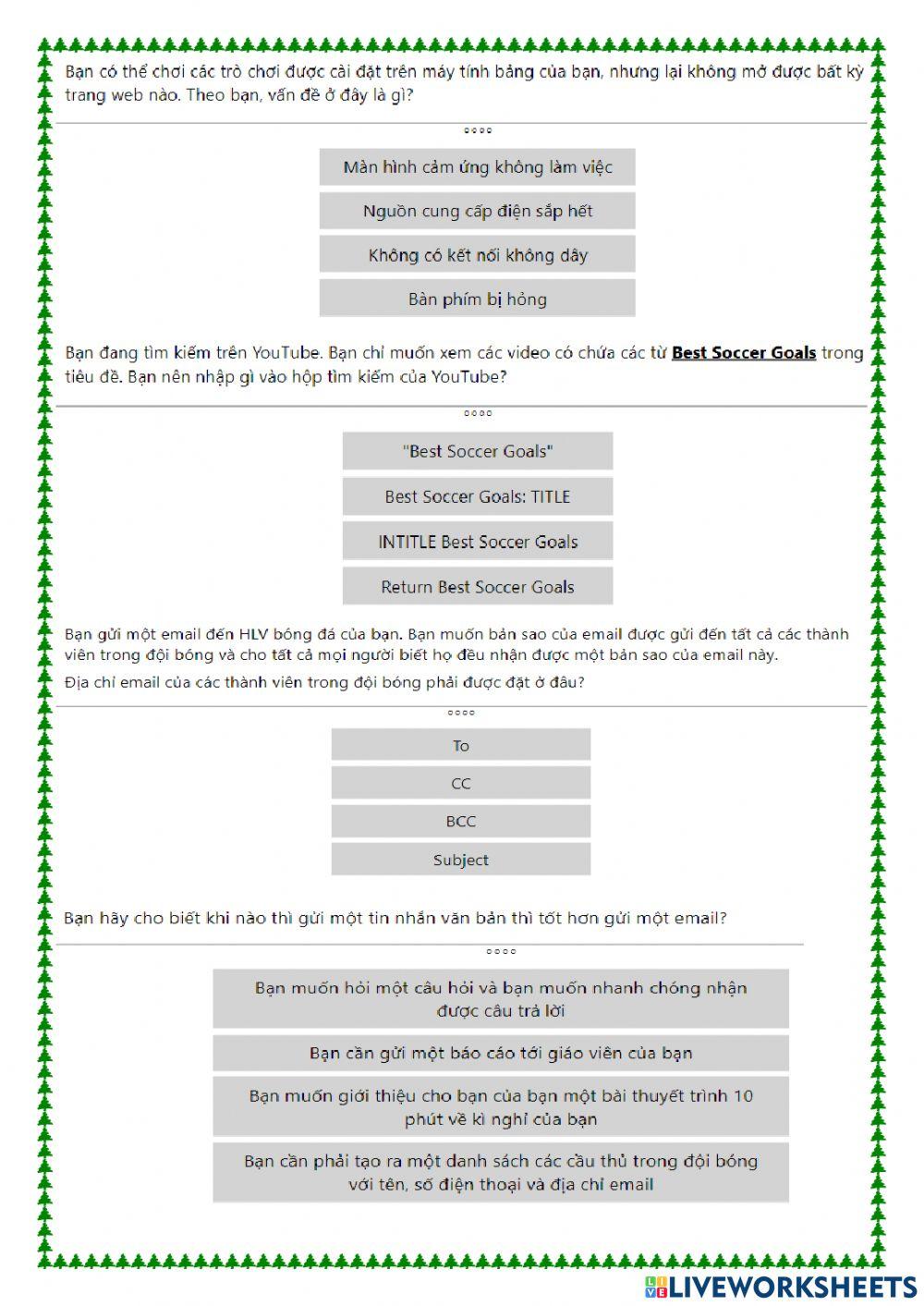 Khối 5 - GMetrix - Exam 1A