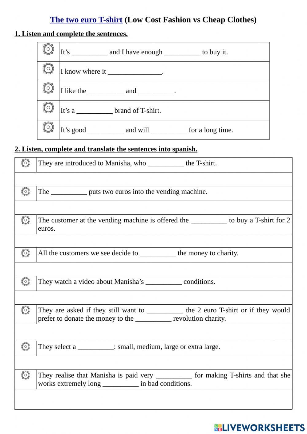 The two euro T-shirt (Low Cost Fashion vs Cheap Clothes)