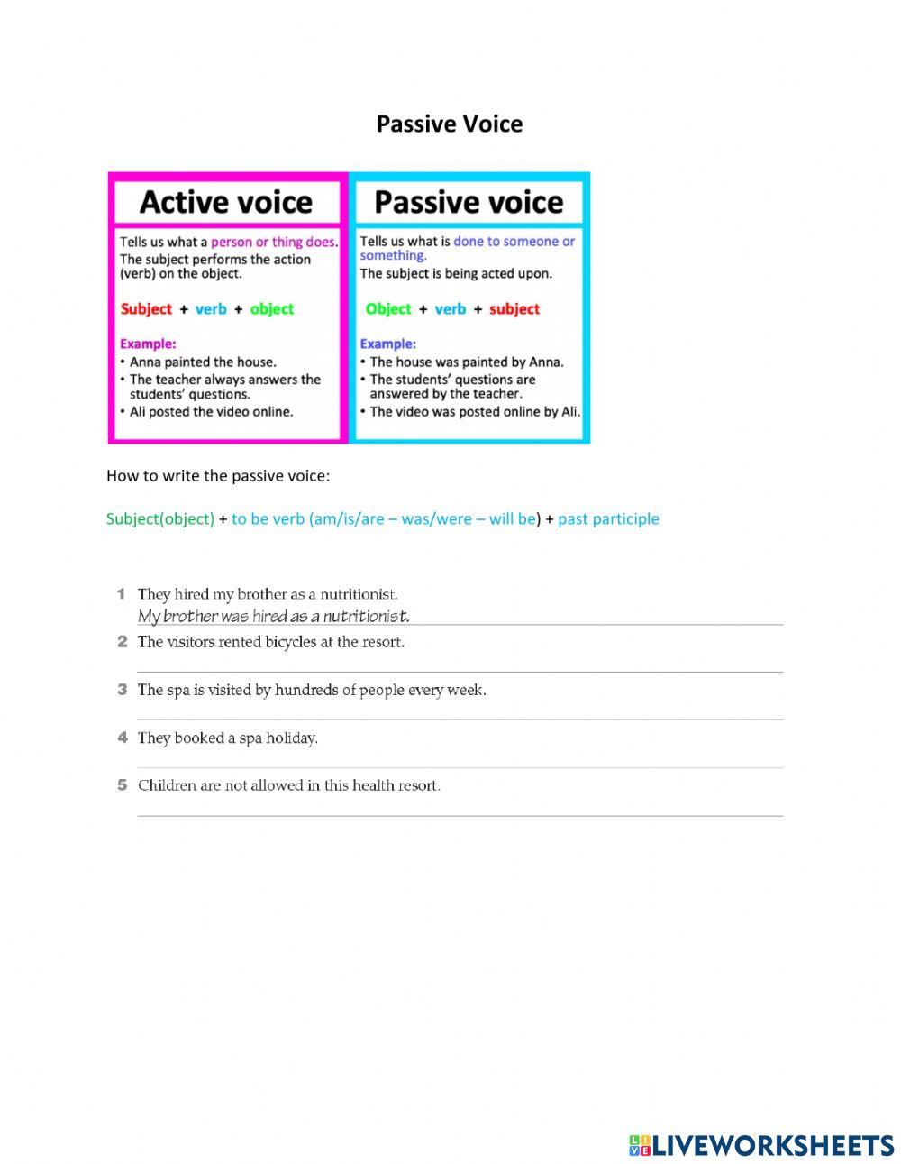 Vocabulary and Passive Voice
