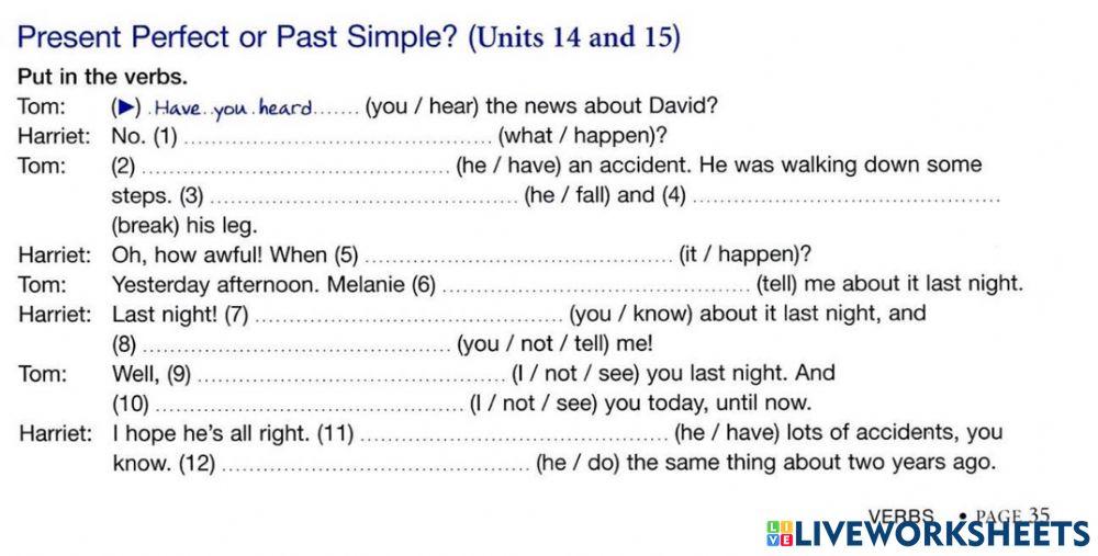 Past Simple vs Present Perfect