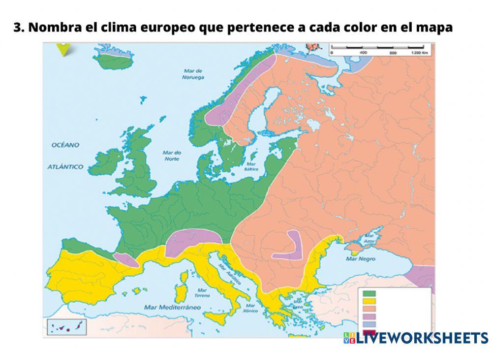 Ríos y climas de Europa
