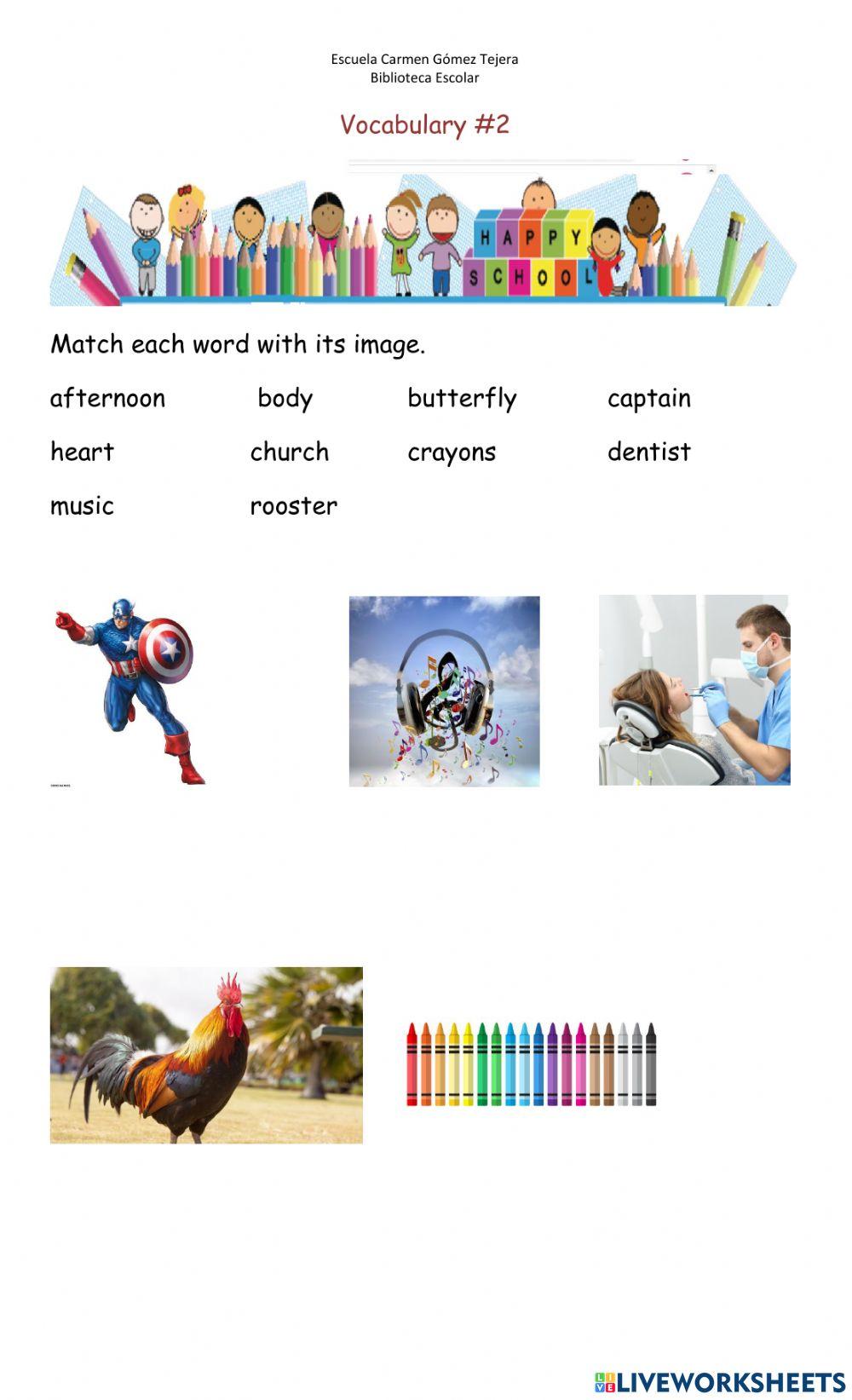 Vocabulary -2 Match word-image