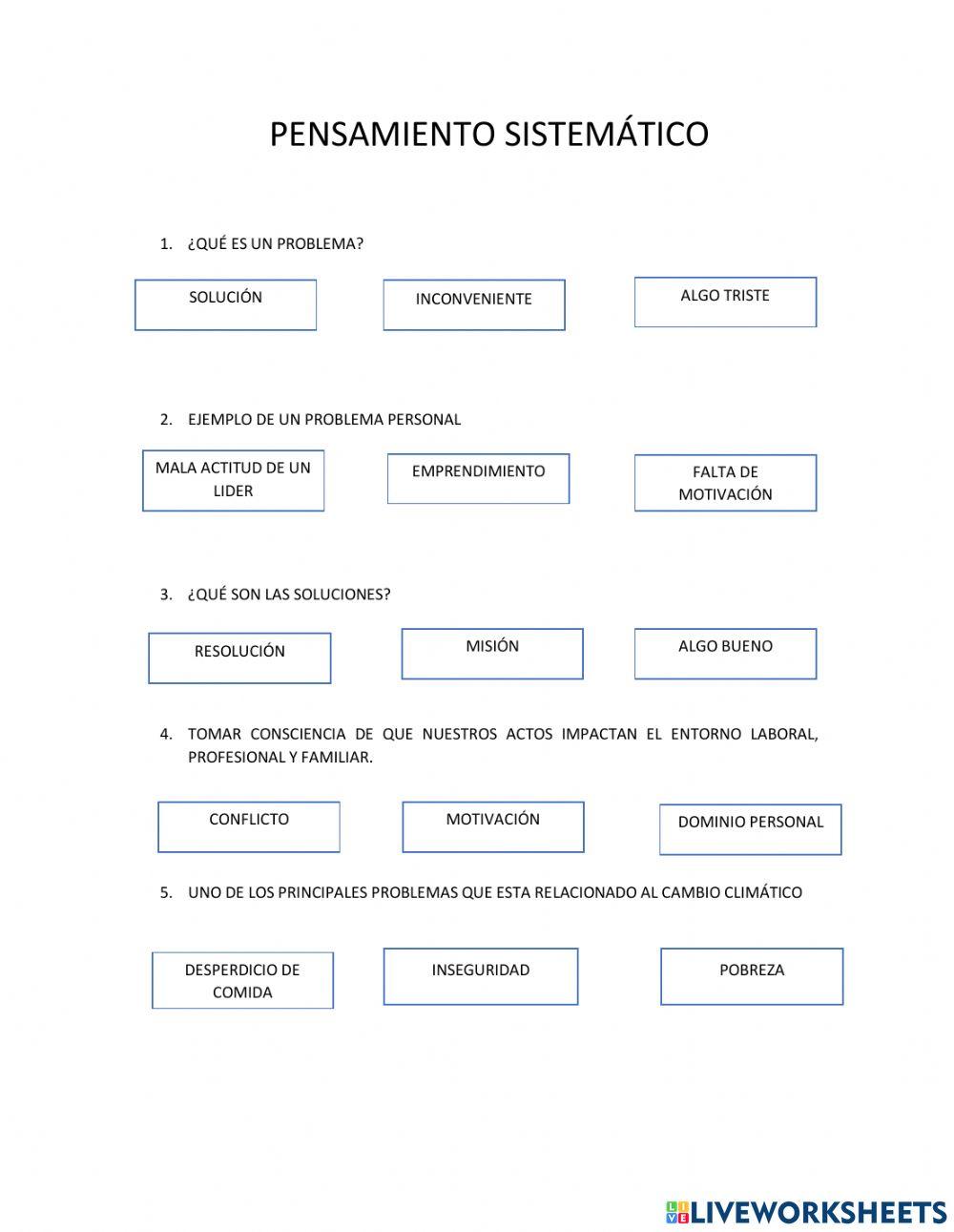 Pensamiento sistemático