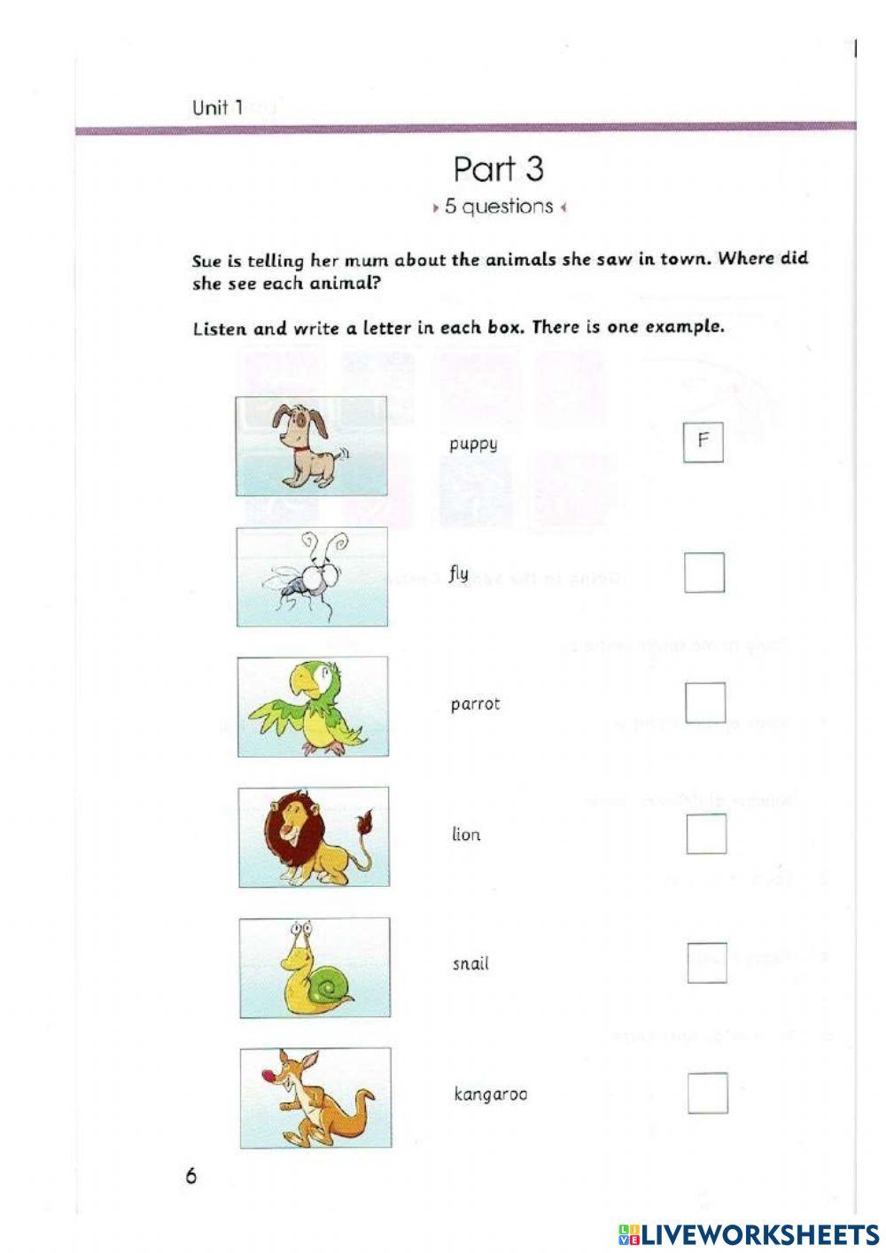 Practice Movers - Listening - Test 1