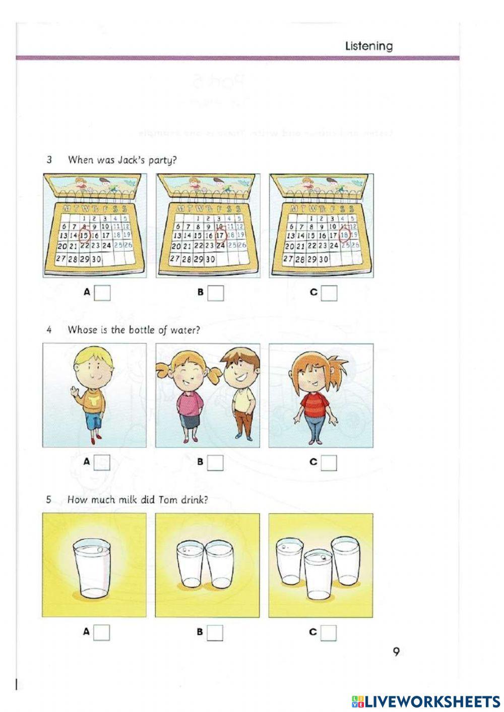 Practice Movers - Listening - Test 1