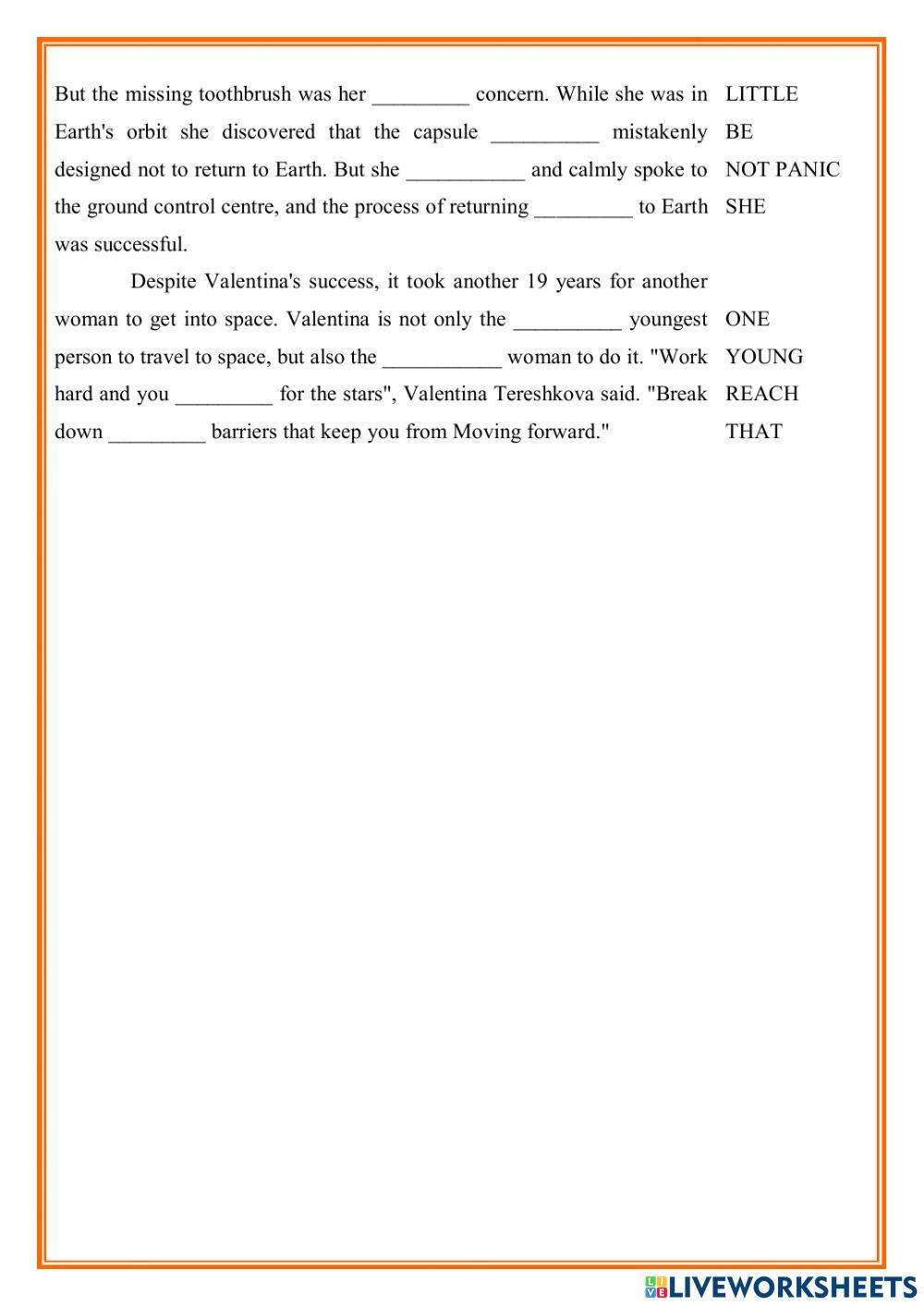 First woman in space