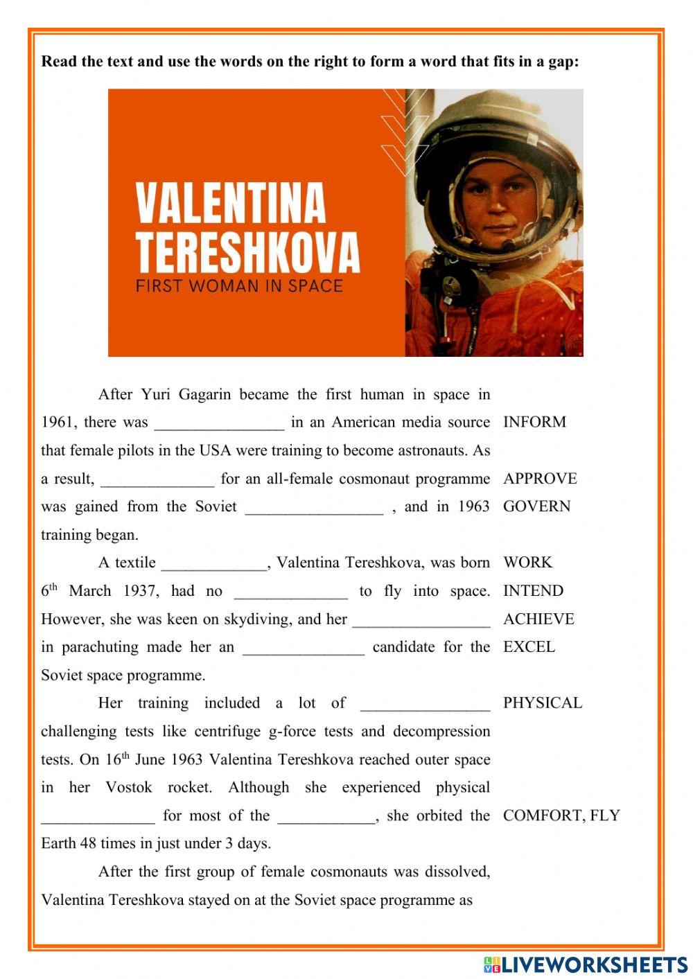 First woman in space