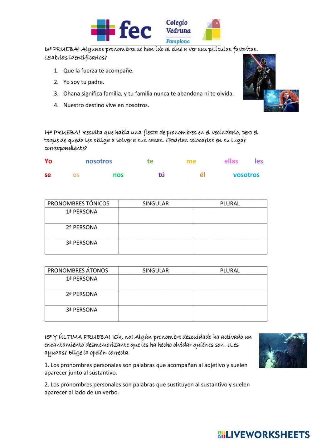 Pronombres personales