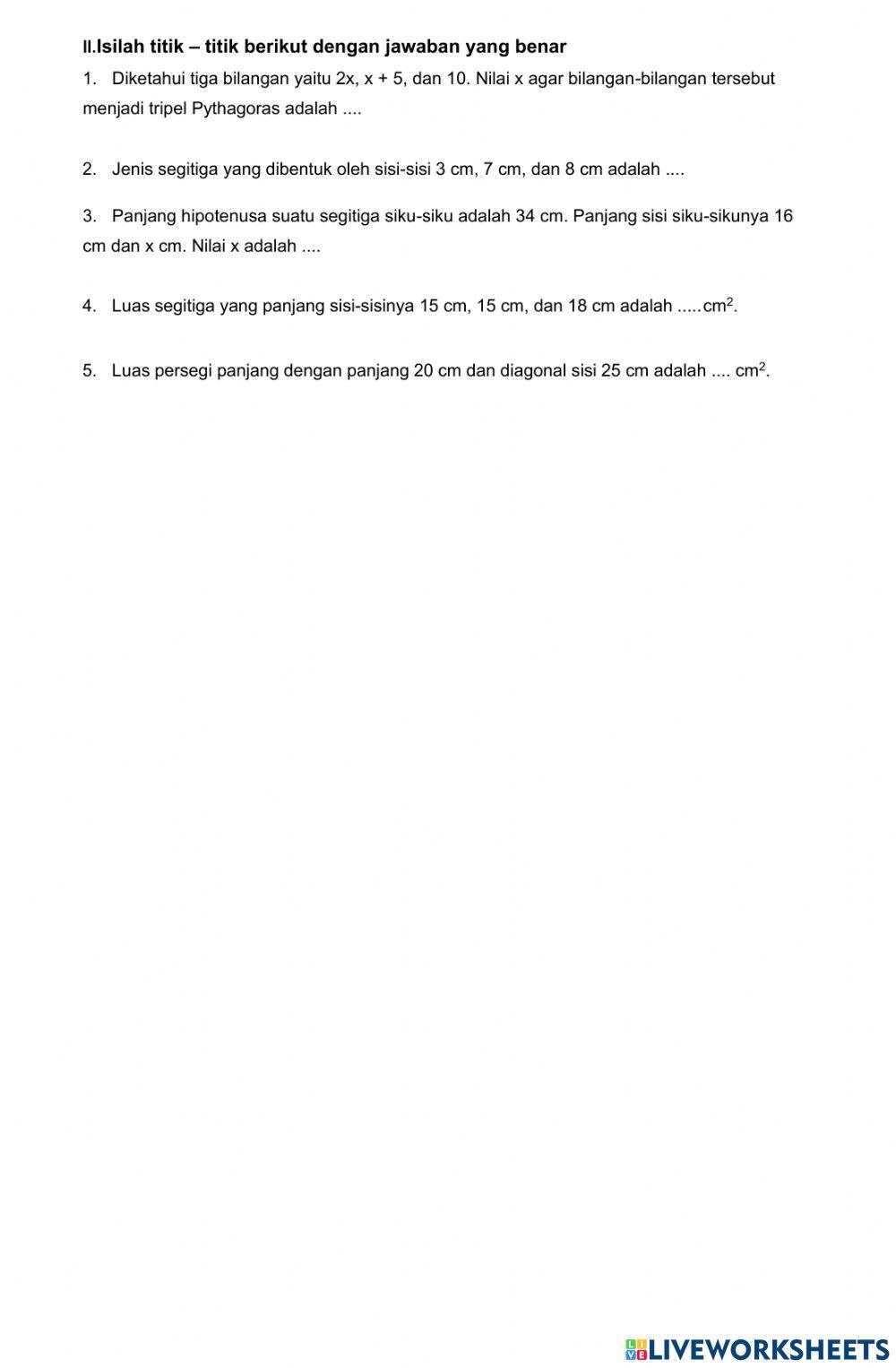 Ulangan Harian Kelas VIII