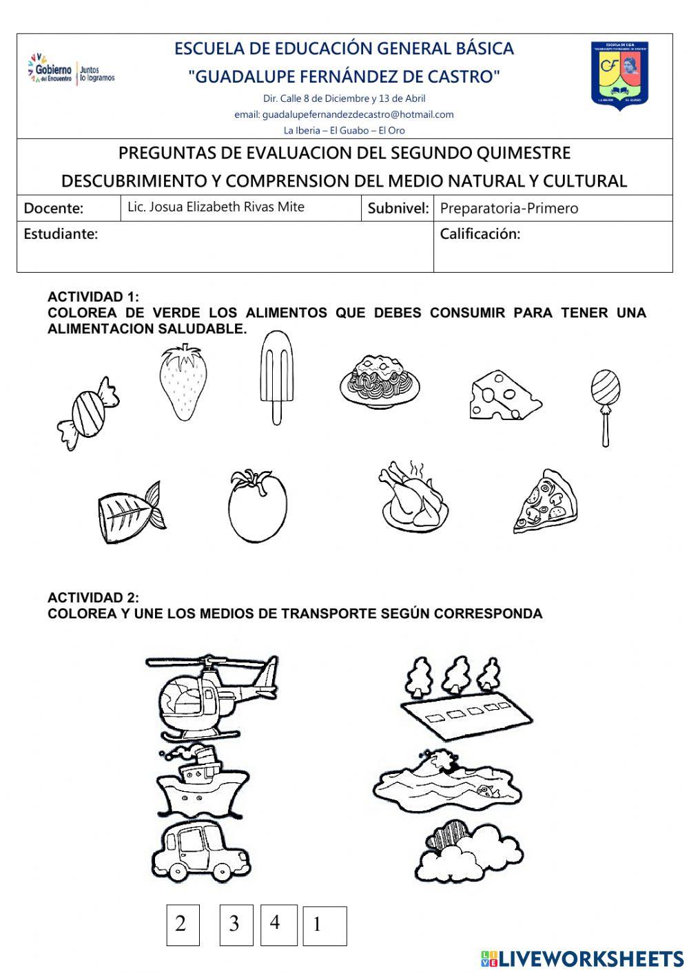 Evaluaciòn para estudiar