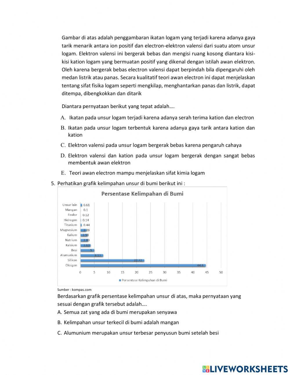 Soal Ulangan Zat dan Perubahannya