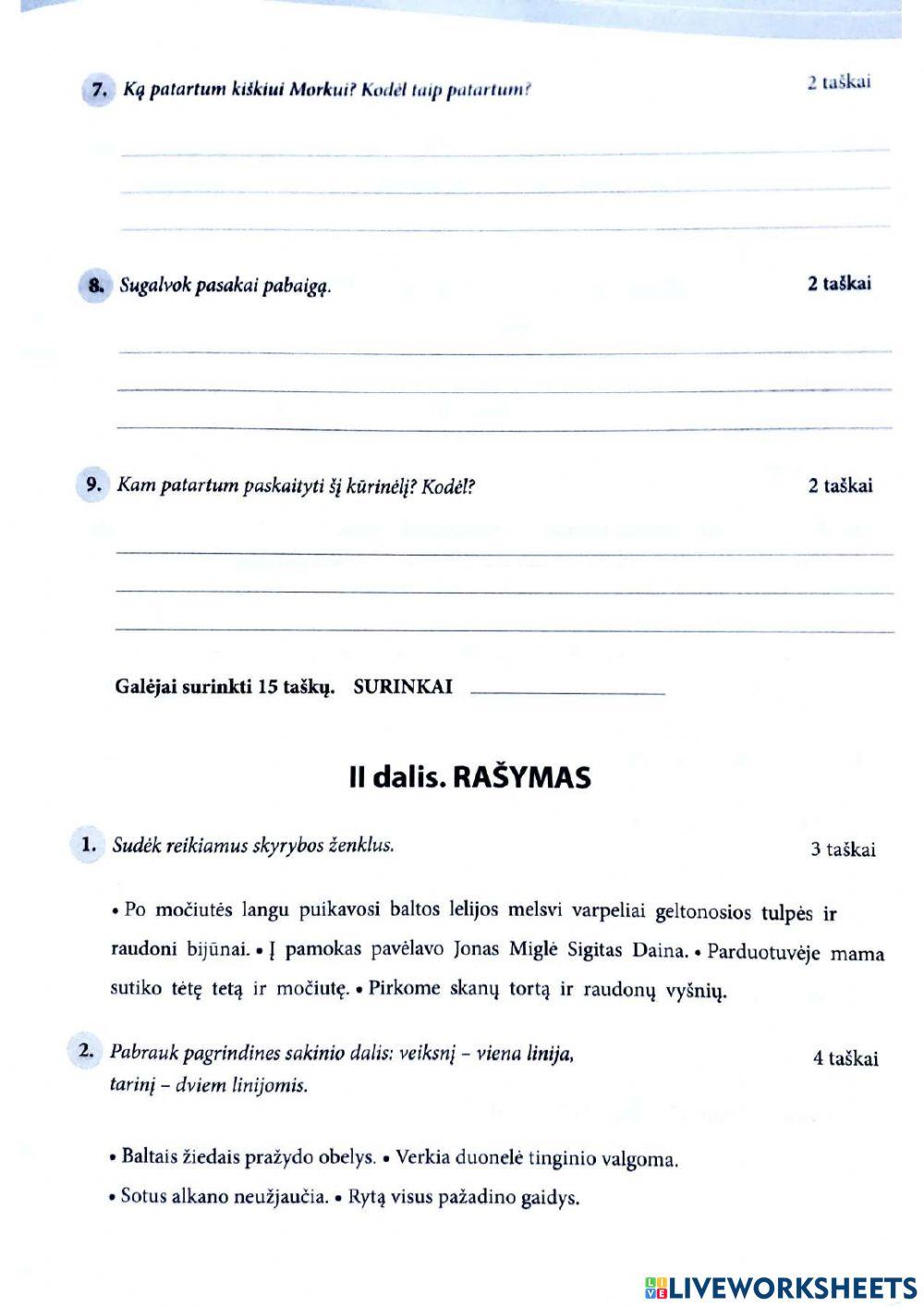 Testas-3 4kl. nebaigtas