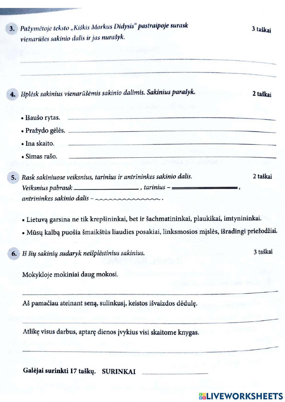 Testas-3 4kl. nebaigtas