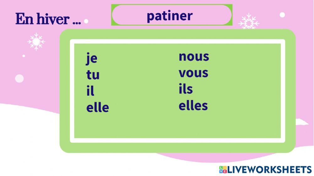 L'hiver - les verbes