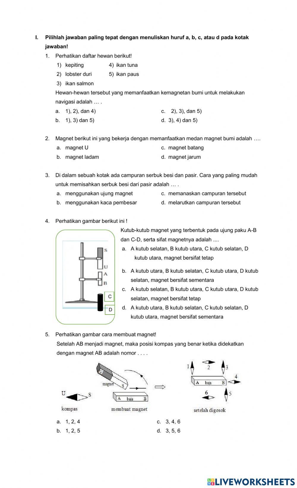 Ulangan ipa kelas 9 magnet
