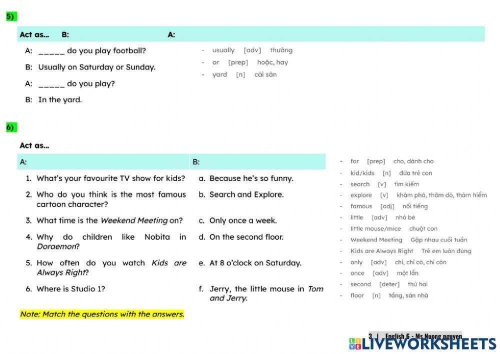 E6U7 (speaking) TELEVISION (P1) -nuongnguyen