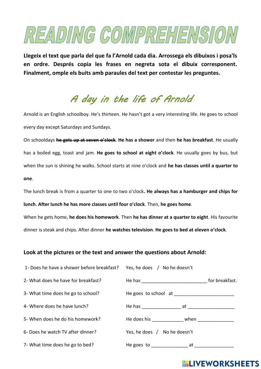 A day in the life of Arnold