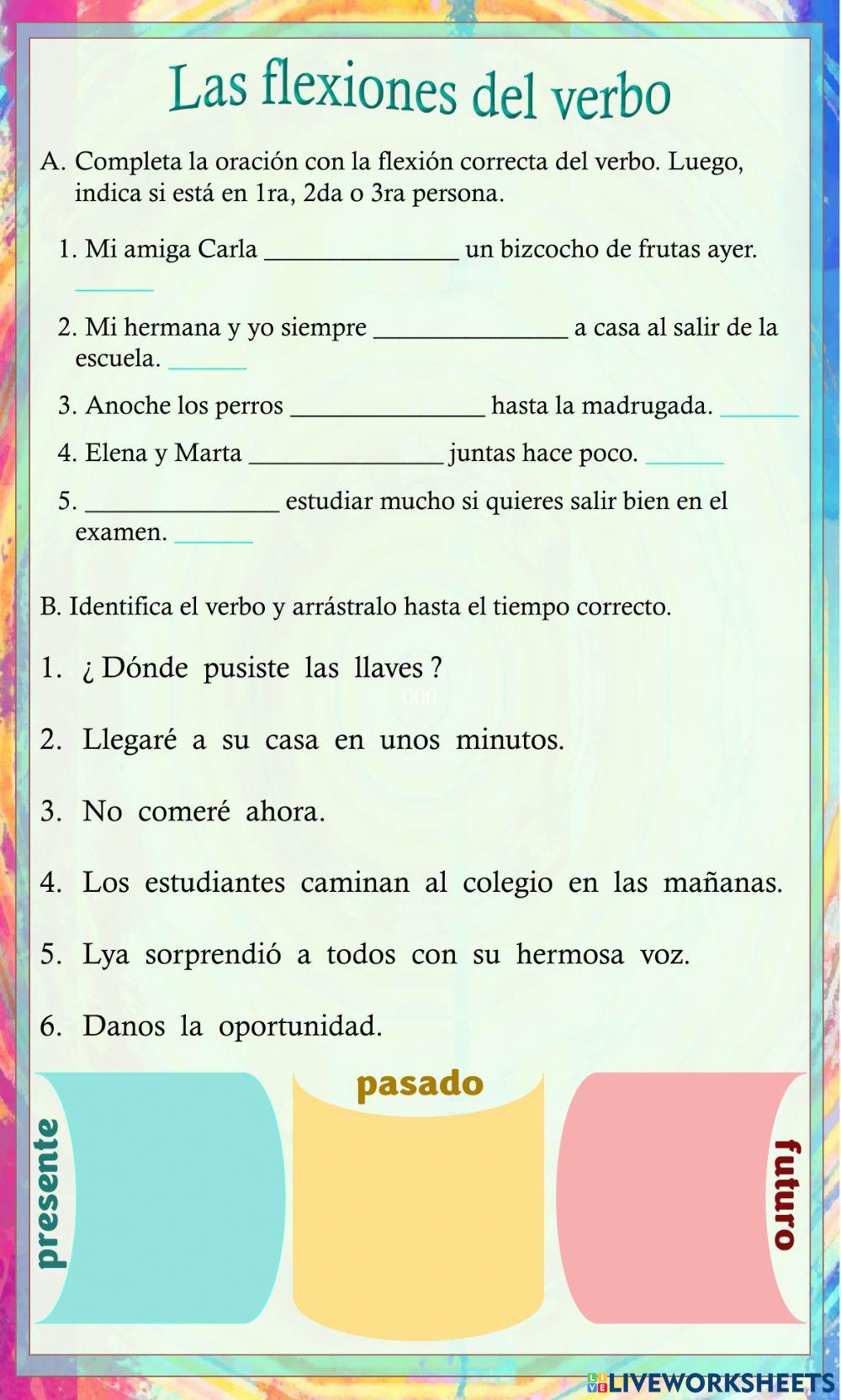 Las flexiones del verbo