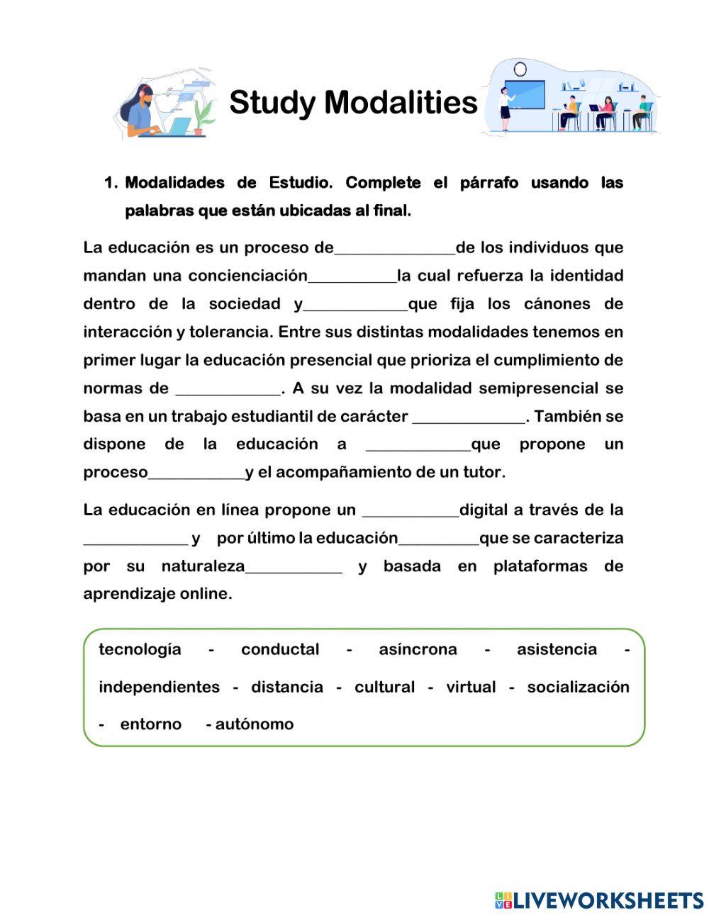 Modalidades de Estudio