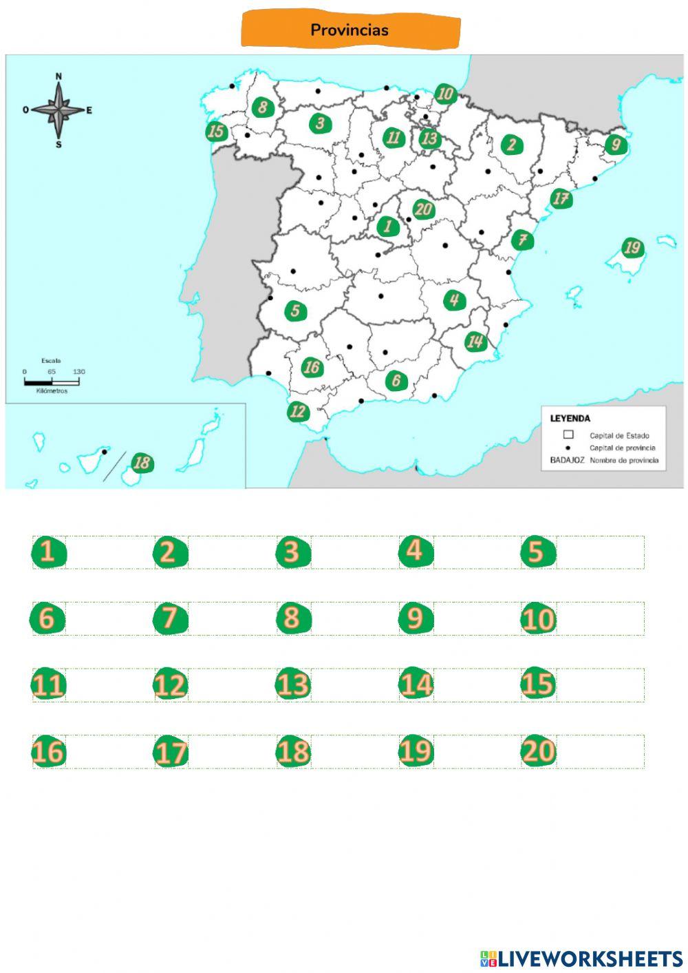 Mapa político España