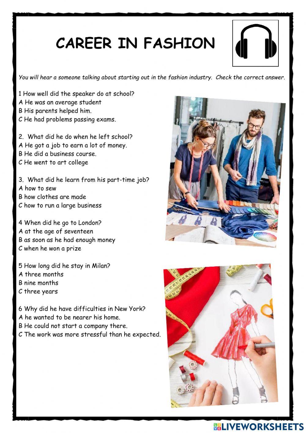 Career in Fashion Listening